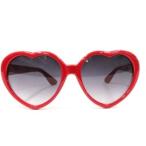 【並行輸入品】面白サングラス UVカット ハートサングラス 《レッド》(定形外郵便、送料別商品)