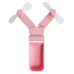 充電式 ミニ 扇風機 《ピンク》 USB 手持ち 卓上 ファン 2WAY コンパクト 軽量 携帯扇風機 h_fan(定形外郵便、代引不可、送料別商品)