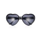 【並行輸入品】面白サングラス UVカット ハートサングラス 《ブラック》(定形外郵便、送料別商品)