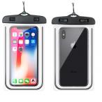 【並行輸入品】防水スマホケース F007 《ブラック》 夜間発光 蛍光設計 ストラップ付き タッチパネル操作可能 高感度 高防水(定形外郵便、送料別商品)