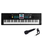 61鍵盤 ミニマイク付き エレクトロキーボード 多機能 16トーン 10リズム 電子ピアノ 電子キーボード 子供 玩具 おもちゃ(送料別商品)