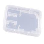 [ параллель импортные товары ] маленький размер прозрачный чехол SD футляр для карточек SDx1 листов /microSDx1 листов карта памяти носитель информации держатель ( нестандартная пересылка, доставка отдельно товар )