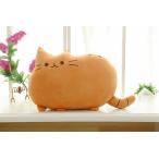 【並行輸入品】ネコクッション 《ブラウン》 ふわふわ 猫 クッション ぬいぐるみ 抱き枕(送料別商品)