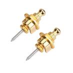 【並行輸入品】ギター ストラップ ロックピン 《ゴールド》 2個セット 落下防止(定形外郵便、送料別商品)