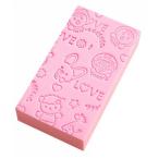 【並行輸入品】お風呂用 子供用スポンジ 《ピンク》 ベビーバススポンジ 吸水性 赤ちゃん 大人 両用(定形外郵便、送料別商品)