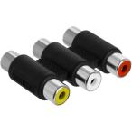 【並行輸入品】3連RCAケーブル中継延長コネクタ(定形外郵便、送料別商品)