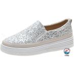  женский обувь толщина низ спортивные туфли туфли без застежки deck shoes g Ritter Kirakira чёрный серебряный простой модный симпатичный посещение школы большой размер маленький размер легкий 