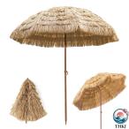  зонт соломинка круглый Hawaiian стиль сад зонт большой . зонт затеняющий экран, шторки от солнца UV50 водоотталкивающий солнцезащитное средство угол настройка съемный удобный уличный . парк 