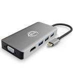 USB Type-C用変換アダプタ VGA HDMIポート付き USB3.0高速転送