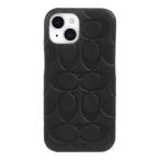 COACH R[` iPhone 15 Coach Leather Slim Wrap Case - Black Pebbled Leather