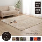 ラルジュ ラグ カーペット 90×185cm 1畳 1帖 長方形 無地 シャギー調 おしゃれ 洗える ふかふか さらさら ホットカーペット対応 滑り止め