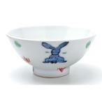 色絵うさぎ飯碗No.1・古川章蔵《飯�