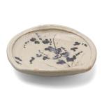 志野焼：志野草花に鳥文向付・瀧川