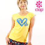 CLAP フィットネスウェア トップス クラップ フィットネス クラップウェア Heartheart_clap ストレッチ tシャツ レディース 半袖 ブランド クラップウェア新作
