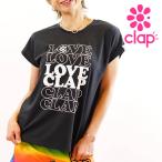CLAP フィットネスウェア トップス クラップ フィットネス クラップウェア LOVE CLAP DOLMAN S Tシャツ 半袖 ドルマン シンプル ロゴ シンプル ストレッチ レデ