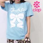 CLAP フィットネスウェア トップス クラップ フィットネス クラップウェア RIBBON CLAP TEE Tシャツ 半袖 シンプル リボン ロゴ シンプル ストレッチ レディース