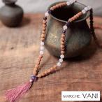 ma-la-VANI rosequartz-amethystmala йога Asian этнический аксессуары натуральный камень ru гонг расческа ... колье 