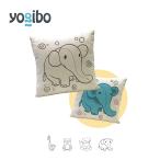 【28％OFF クリスマスセール】 Yogibo Canvas Cushion Square / ヨギボー キャンバスクッション スクエア / お絵かきクッション / ぬり絵