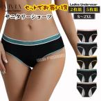 サニタリーショーツ 生理用 下着 尿漏れ 大きいサイズ ノーマル フィット 伸びる 昼 夜用 前後防水布付き 漏れない S M L LL 3L 2枚組 5枚組 まとめ セット 爆買