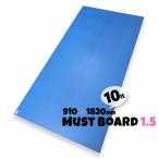 青ベニヤ 養生ボード 床 ハードタイプ プラスチック ボード 硬質 青 1.5 910×1820 10枚 MUSTボード マストボード BPJ