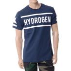 ショッピングハイドロゲン 30% OFF ハイドロゲン(Hydrogen) ブランドロゴTシャツ ネイビー