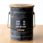 スツール 収納 おしゃれ アイアン 木製 ボックススツール ドラム缶 レトロ アンティーク シャビー デザイン コ