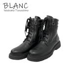  Moncler короткие сапоги кожа черный #38 примерно 24cm обувь Yokohama BLANC