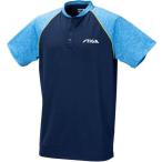 STIGA スティガ 卓球 シャツチームII ネイビー×ブルー 2XS 21 ケームシャツ・パンツ(1854426602)