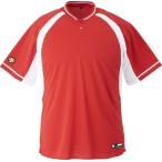 DESCENTE 野球　ソフトボール ジュニア 野球 2ボタンベースボールシャツ 19FW RDSW Tシャツ(jdb103b-rdsw)