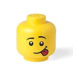 LEGO Storage Head, Large, Silly, 9-1/2 x 9-1/2 x 10-3/4 Inches, Yellow