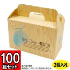 ショッピングメロン メロン箱 メロンの箱 化粧箱 ギフトボックス 紙箱 ギフト箱 フルーツ箱 果物箱 フルーツギフト 贈答用 くだもの 青果 ハイクラスメロン (2個入れ) 100セット