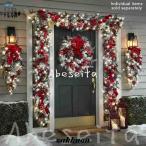 クリスマスリース 玄関 クリスマス リース 北欧 大きい ドア 赤 45cm 25cm 35cm