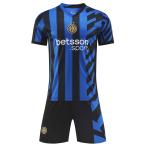 ショッピングユニフォーム H40 サッカーユニフォーム インテルミラン2024-2025年シーズン  ホーム  大人用 子供用 ノーブランド品レプリカ番号、個人名は自由にカスタマイズできます
