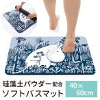 珪藻土入り ソフトバスマット 約40×60cm /ガーデニングムーミン