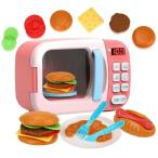 電子レンジおもちゃ キッチンプレイセット ハンバーガー ホットドッグ パン 子供用 おもちゃ キッチンままごと 男の子 女の子 子ども オモチャ おままごと