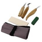 ノーブルフレンド カービングナイフ 3本セット 収納袋付き (初心者〜中級者向き)   彫刻刀 ウッドカービング 切れ味抜群 DIY ハンドメイド