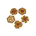 . дерево mk Coaster шестиугольник 5 шт. комплект ( Random -цветный набор )