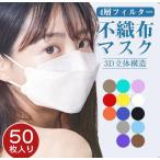 一部当日発送！送料無料マスク N95マスク 50枚入り 柳葉型 立体マスク 作業用 3Dマスク 口紅がつきにくい 飛沫防止 4層フィルター 男女兼用 使い捨て 通気性