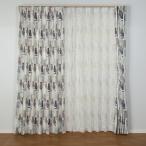 ショッピングカーテン 4枚セット カーテン 4枚セット かわいい 猫柄 ドレープカーテン幅100cm×丈178cm2枚 ボイルレースカーテン幅100cm×丈176cm2枚 ニャカヨシ ブルー