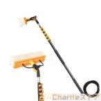 高所掃除ブラシ 外壁掃除 3.6m~9m 給水伸縮ブラシ 40Cmブラシヘッド 窓ガラス/壁掃除 高所ワイパー 業務用 超ロングポール 取り外しが簡単