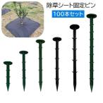 除草シート固定ピン 100本セット 防草シート用 PP杭 プラスチック 固定用 抜けにくい 押さえピン ガーデニング 家庭菜園 畑 農作業 農業用具