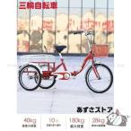 大人用三輪車 20インチ 三輪自転車 3輪自転車 大人用 収納便利 高齢者用 高さ調節可能 3輪バイク ダブルバスケット ダブルブレーキ 初心者の自転車 男性女性向け