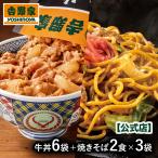 吉野家 公式 【冷凍】 牛丼の具6袋 牛肉焼きそば6食セット 計12食分 吉野家 牛丼 牛丼の具 冷凍食品 お取り寄せ グルメ ギフト