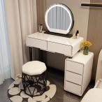 オシャレ　北欧風 ドレッサー クラウドドレッシングテーブル 化粧台 おしゃれ テーブル 収納 安い 完成品LEDライト 一面鏡　吉冨家具J2401