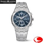 正規２年間保証 MARICE LACROIX モーリスラクロア AIKON QUARTZ CHRONOGRAPH アイコン クオーツ クロノグラフ  42mm  AI1118-SS002-430-1 ブルー文字盤