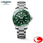 あすつく　ロンジン 新世代 ハイドロコンクエスト 自動巻 メンズ 腕時計 ウォッチ 39mm ステンレスとセラミック  L3.779.4.06.6 L37794066 ヴァーダントグリーン