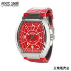 あすつく　ロベルトカヴァリ バイ フランクミュラー Roberto cavalli by FRANCK MULLER メンズ 腕時計 RV1G207L0071 自動巻き レッドラバーベルト