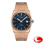 あすつく　ティソ PRX ピーアールエックス 40mm パワーマティック80 オートマティック ブルー 文字盤 T137.407.33.041.00  10気圧防水  ローズゴールドPVD