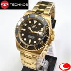 テクノス(TECHNOS) メンズ 腕時計 クオーツ(電池式)　10気圧防水 T6C00GB  ねじ込みリューズ インデックスと時分秒針に蓄光を塗布 回転ベゼル