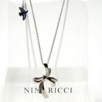 NINA RICCI ニナリッチ　K18ホワイトゴールド  リボン ネックレス ダイヤモンド　（リボンモデル） 6M3H17